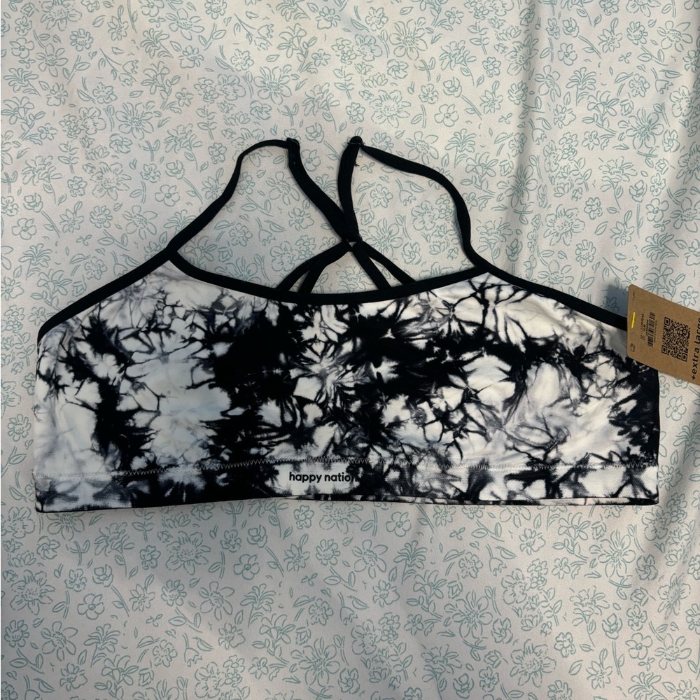 Black & White Sports Bra